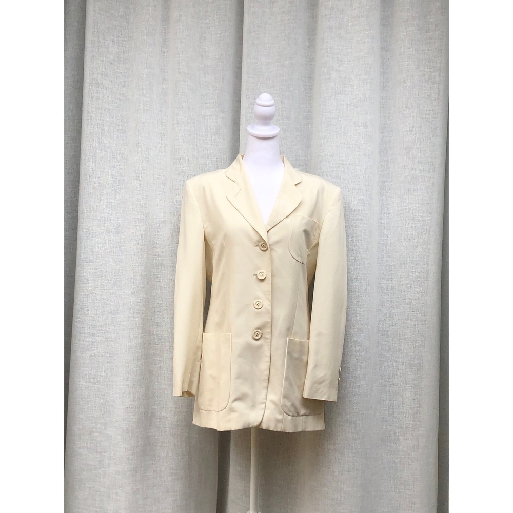 Vintage Mondi ivory off white single breasted blazer